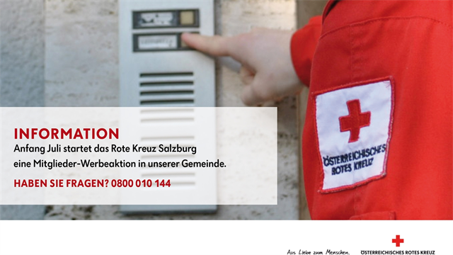 Werbeplakat vom Roten Kreuz | Landesverband Salzburg